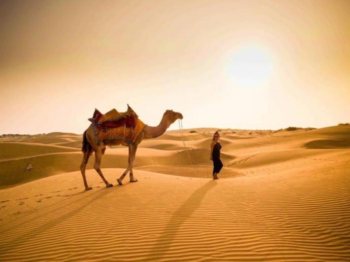 Golden Sandstone Hotel Desert Safari Camp Jaisalmer Exterior photo